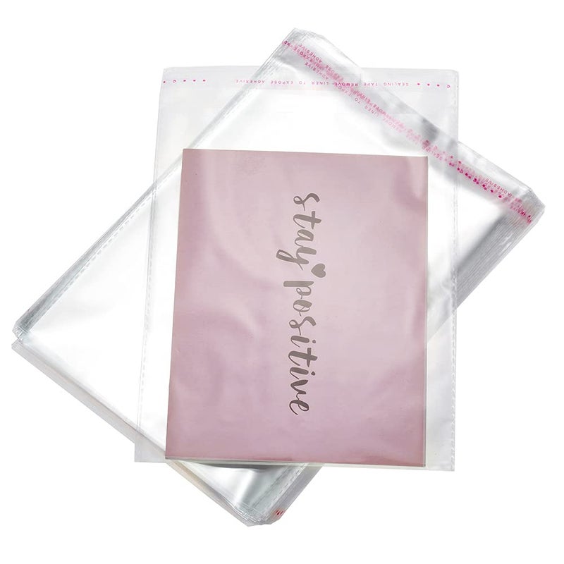 200 Pcs 7 x 9 Thick Clear Resealable Cello Seal Cellophane Bags Self Adhesive Packing Bakery Prints Photos Cards Gift Poly Cellophane Bag